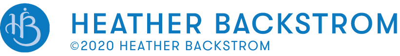 “Heather Backstrom” in blue font
